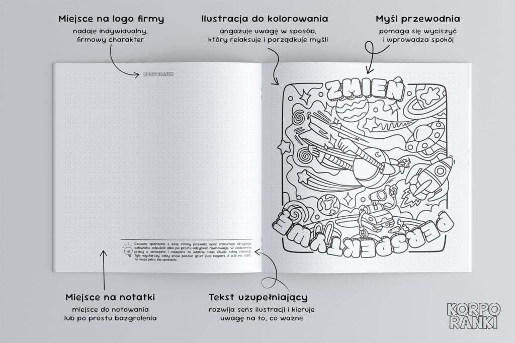 Relaksownik page info mockup Kolorowanki