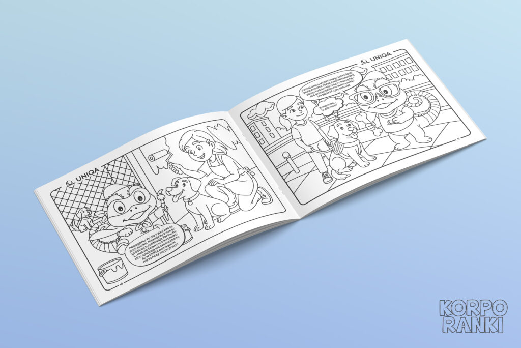 Uniqa - kolorowanka firmowa o pracy - korporanki.pl